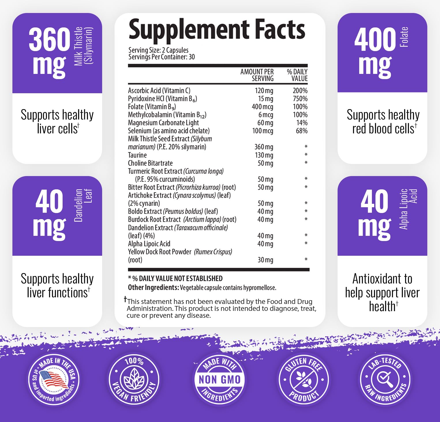 1 Body Liver Cleanse capsules closeup highlighting milk thistle blend for liver support.