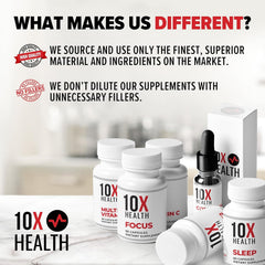 10X Health Berberine dihydroberberine detail image underscores enhanced absorption.