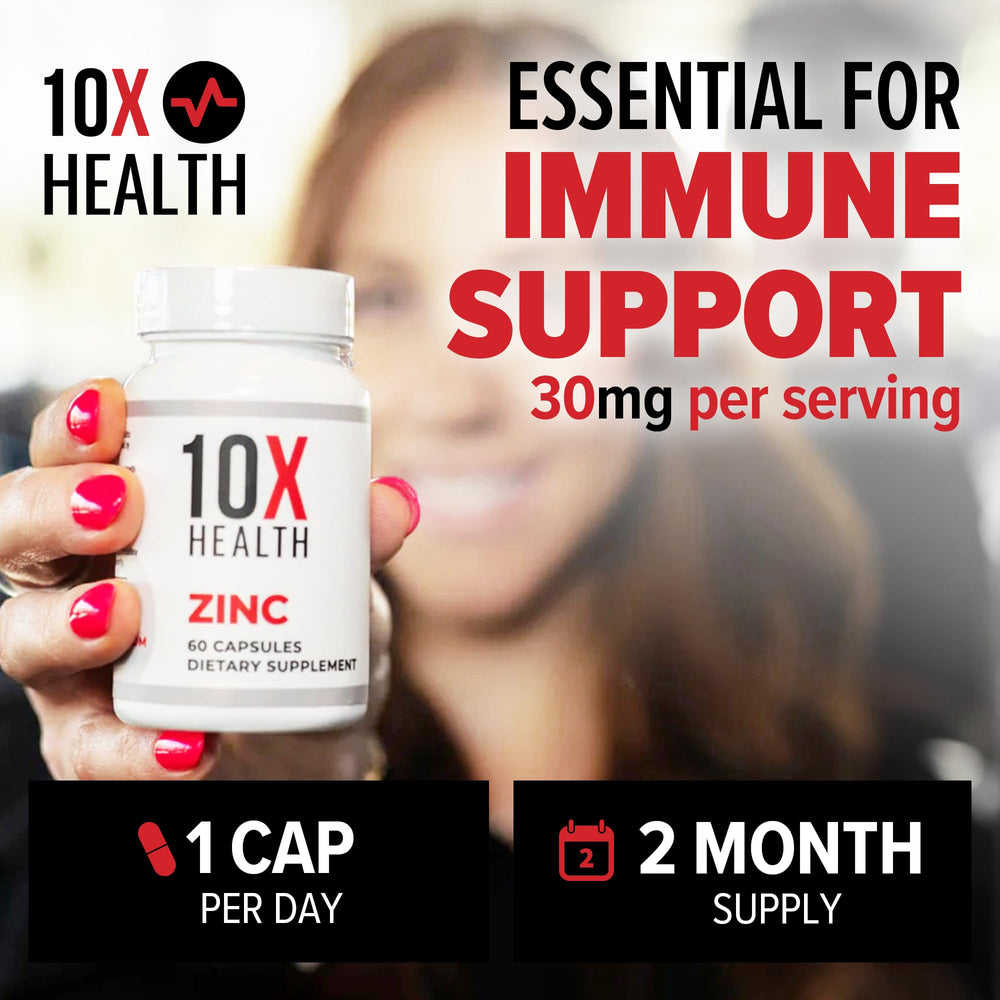 10X Health System bottle opened, capsules ready for everyday wellness use.