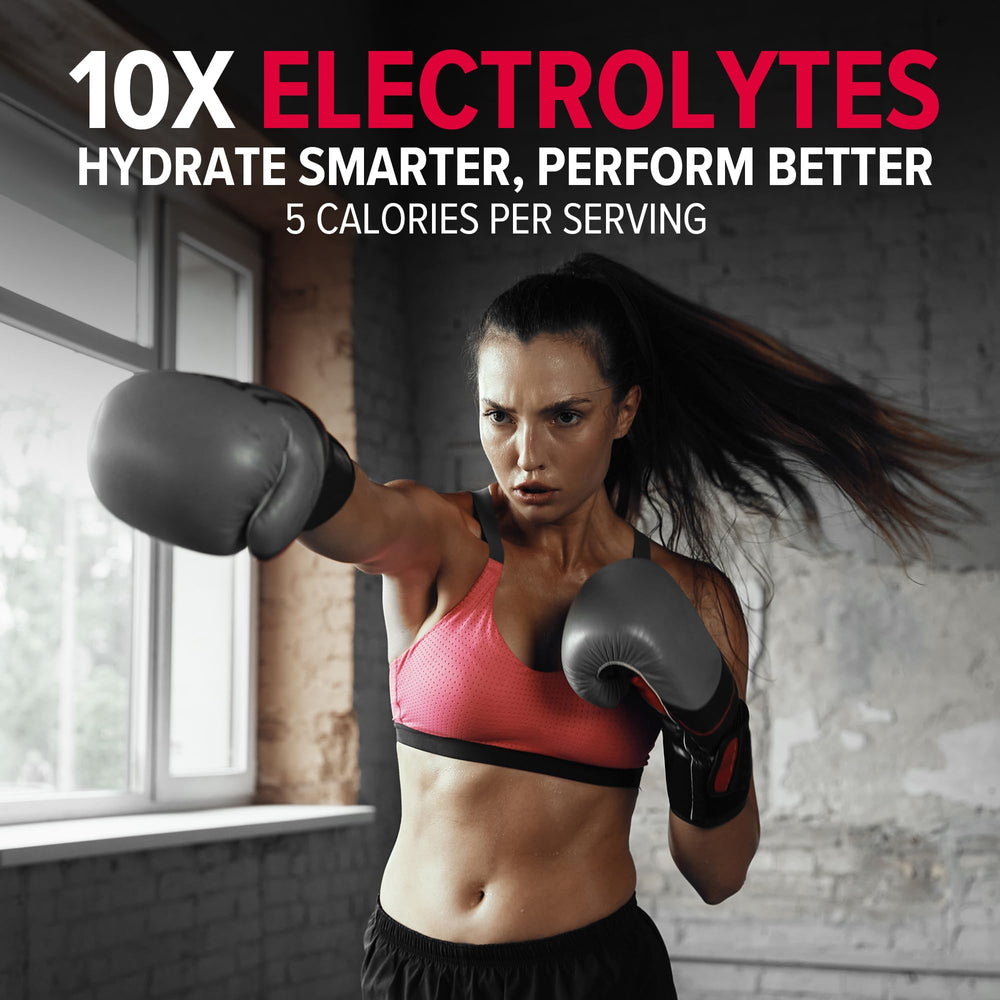 10X Health System electrolytes ingredients label highlighting clean, non-GMO formulation.