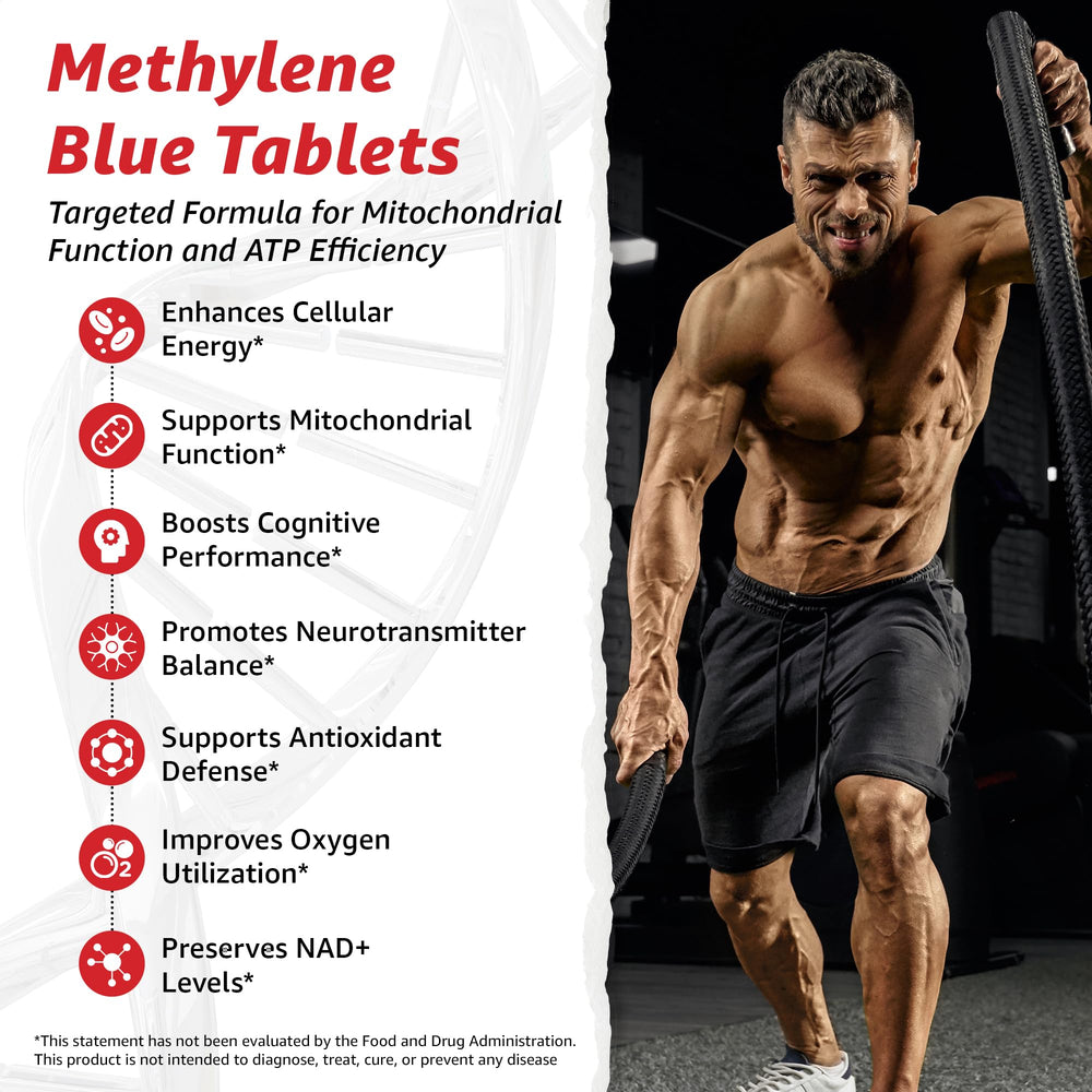 Front label of 10X Health System Methylene Blue showing quality