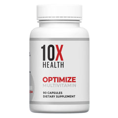 NAC close-up on the 10X Health System Optimize bottle.
