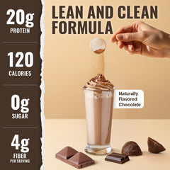 10X Health System vegan protein powder chocolate scoop dissolving for quick post-workout nourishment.