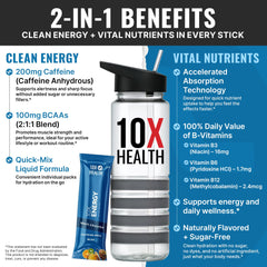 10X Health Wave Crusher 200mg caffeine boost for sustained alertness during workouts