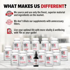 10X Health Unflavored Colostrum Powder image conveys versatile mixing into drinks