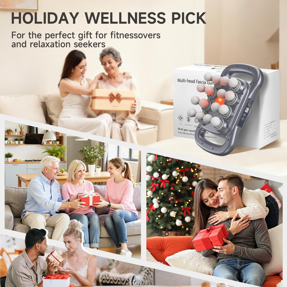 16-head massage gun 9 modes and intensity levels for personalized relief.