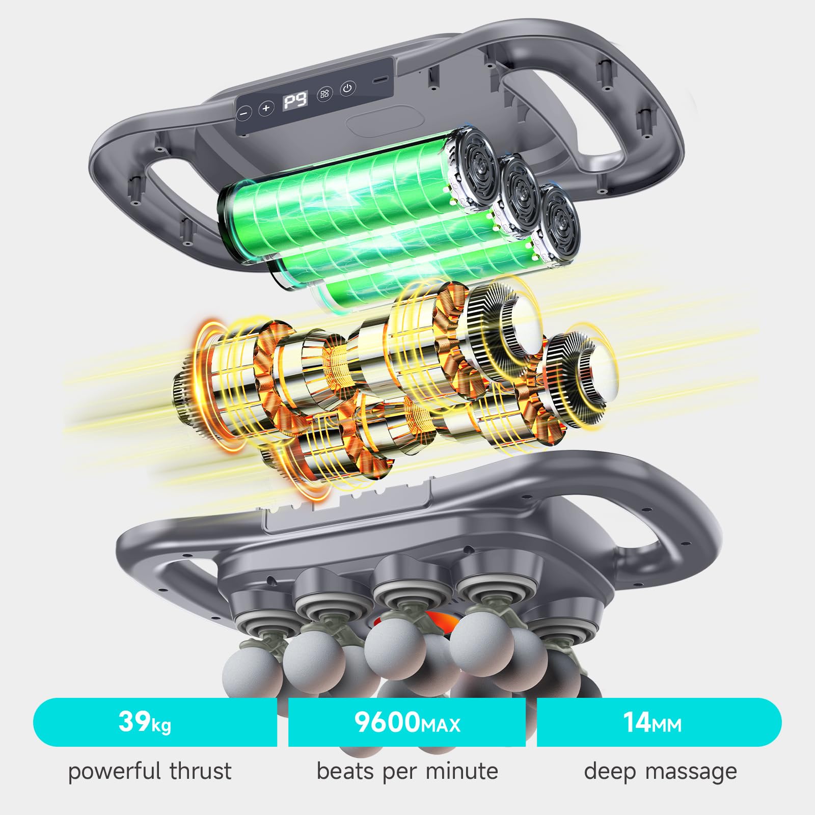 16-head massage gun shoulders relax tension and stiffness.