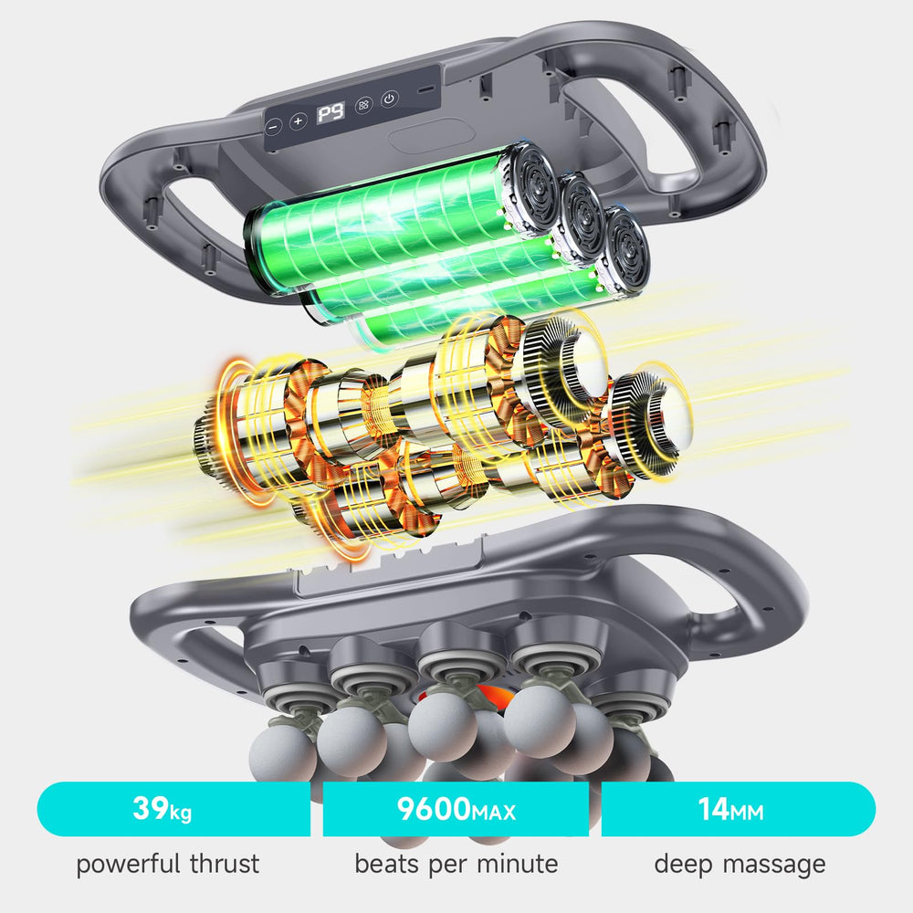16-head massage gun shoulders relax tension and stiffness.