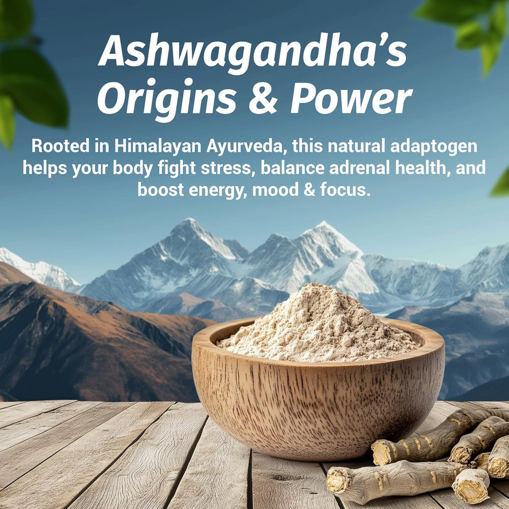 1Body Ashwagandha Complex capsules closeup highlights easy daily dosage