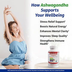 1 Body Ashwagandha Complex label detail shows adaptogen blend