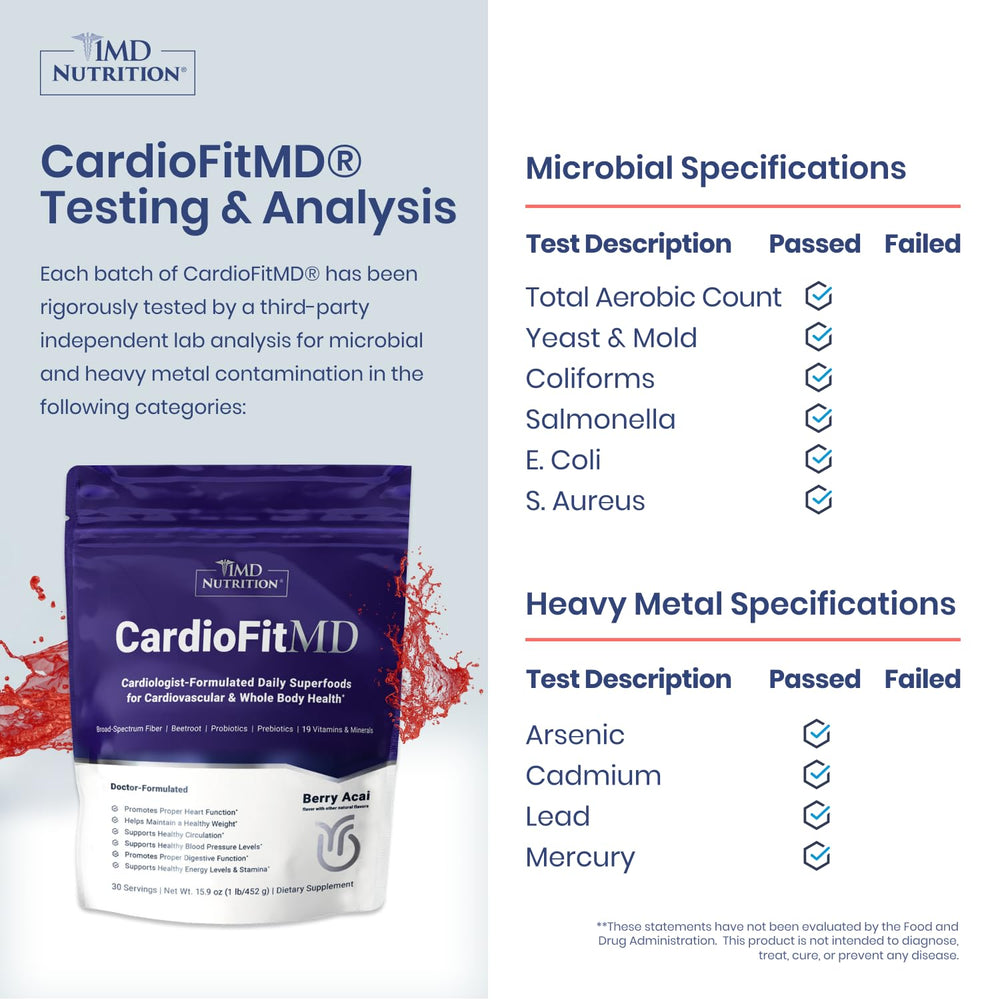1MD CardioFitMD broad-spectrum fiber blend powder close-up for digestive wellness