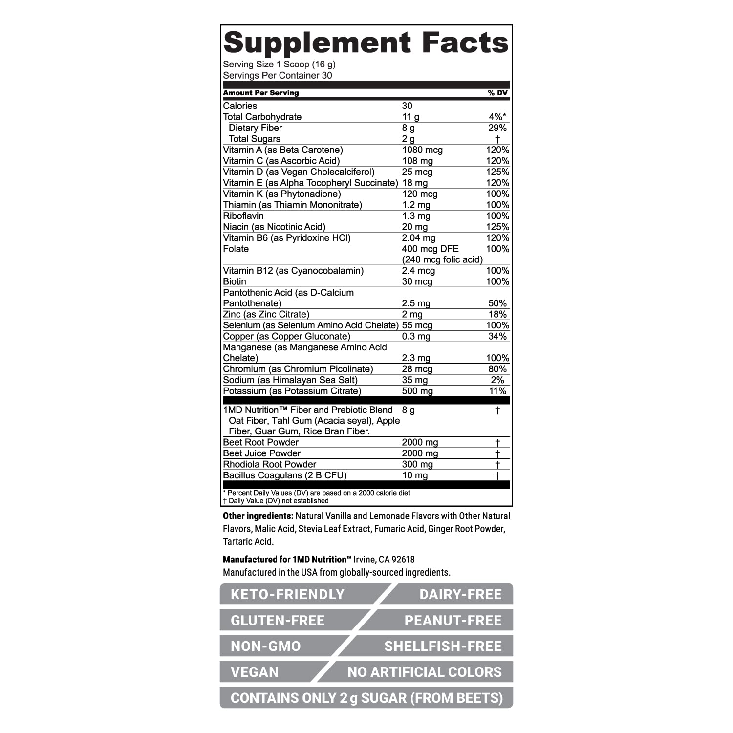 1MD CardioFitMD nitric oxide boost from beetroot powder in shake