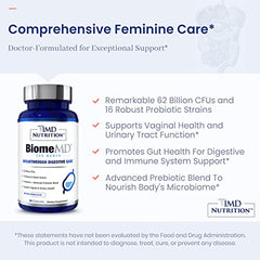 1MD Nutrition BiomeMD Probiotics for Women ingredients label highlights trademarked strains