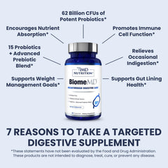 1MD Nutrition BiomeMD Probiotics packaging box demonstrates doctor-formulated quality.