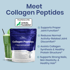 1MD Nutrition Collagen Peptides pouring into glass for easy mixing