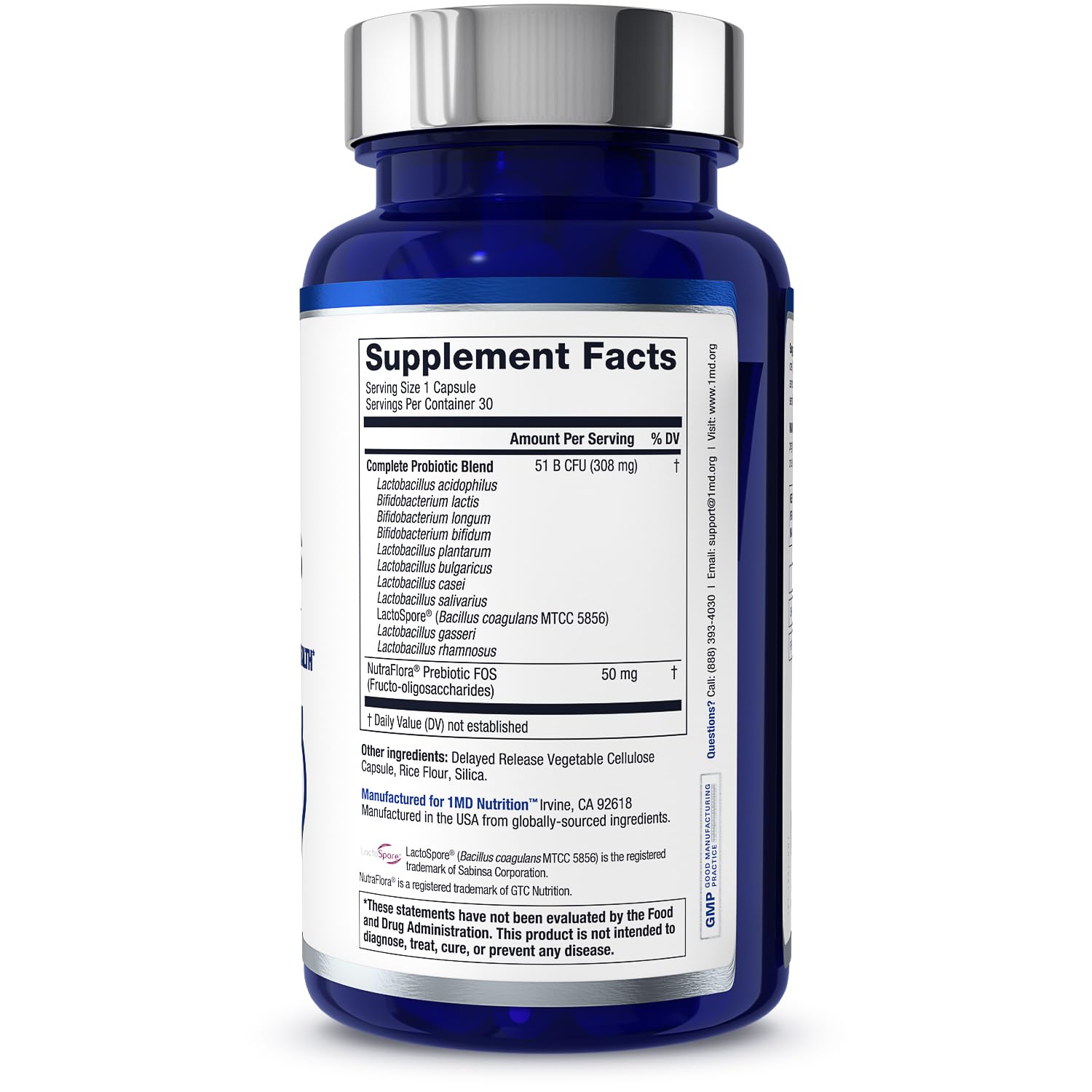 Two-pack packaging of 1MD Complete Probiotics Platinum conveys ongoing use value