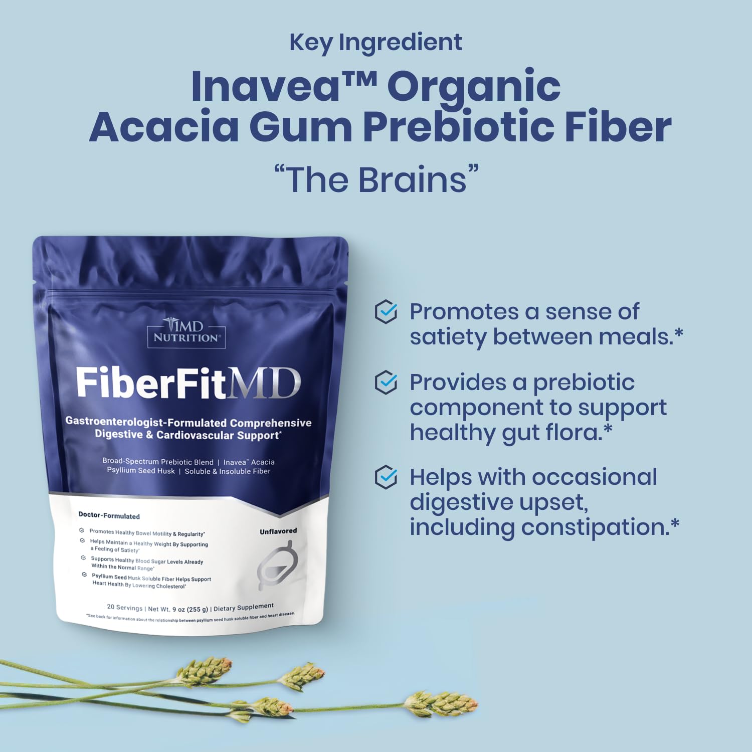1MD FiberFitMD psyllium husk close-up for regularity.