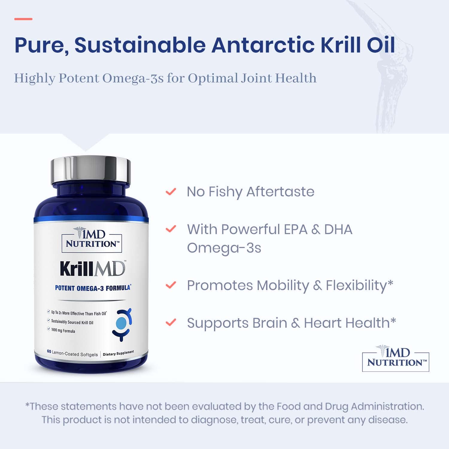 KrillMD capsules showing EPA and DHA content for omega-3 intake