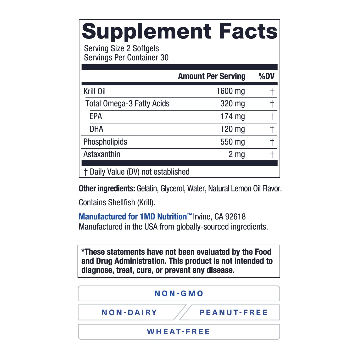 KrillMD packaging highlighting ingredient list for omega-3 intake
