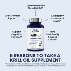 Sustainability logo on KrillMD bottle