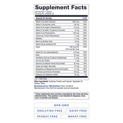 1MD Nutrition MultiVitMD daily nutrition facts panel highlights essential minerals.