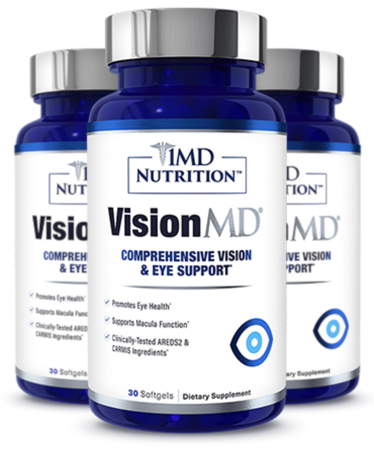 1MD VisionMD Eye Carmis bottle with 90 softgels for daily eye wellness