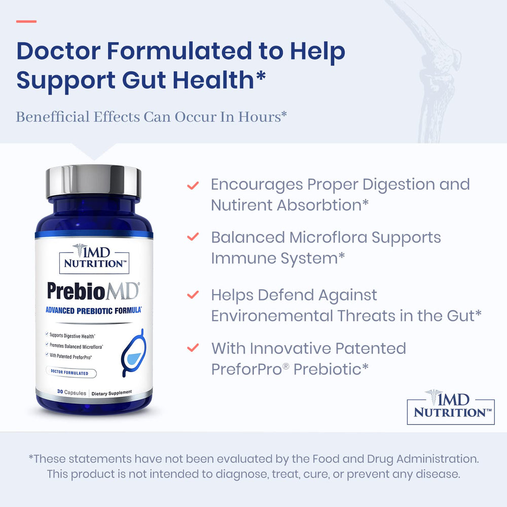 1MD PreBioMD capsules closeup shows easy-to-take design.