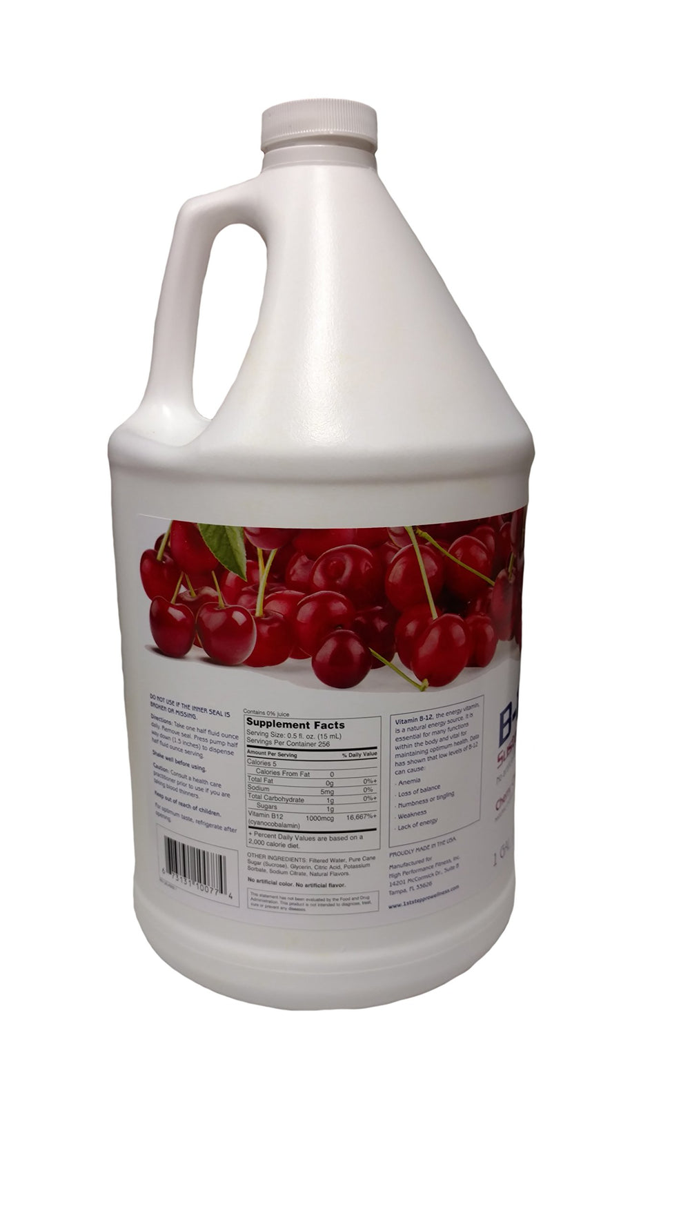 1st Step for Energy B-12 Cherry Charge pour demonstrates easy daily dosing.