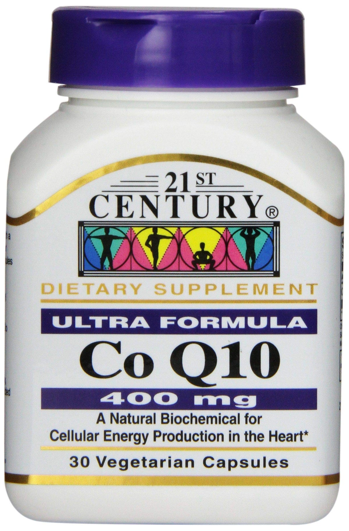 21st Century CoQ10 bottle front view for daily energy support.