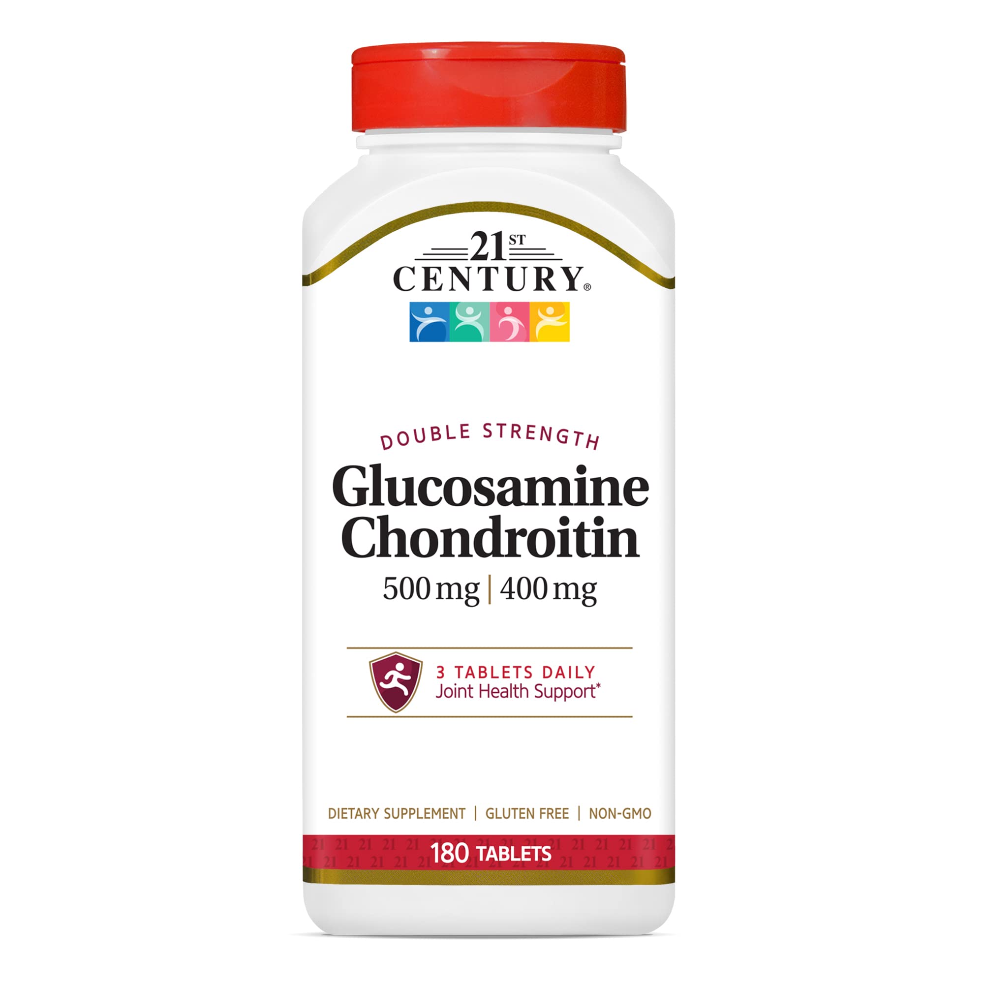 21st Century Glucosamine Chondroitin bottle label highlights joint health support.
