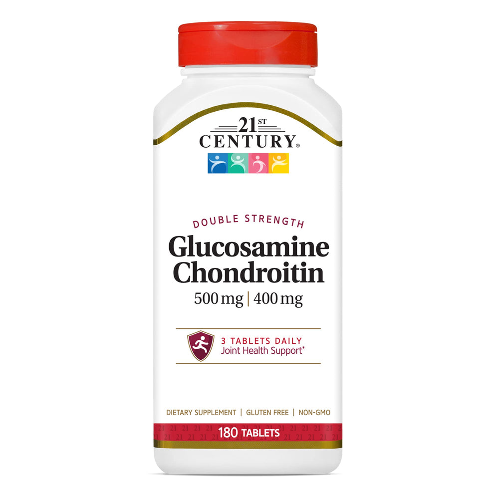 21st Century Glucosamine Chondroitin bottle label highlights joint health support.