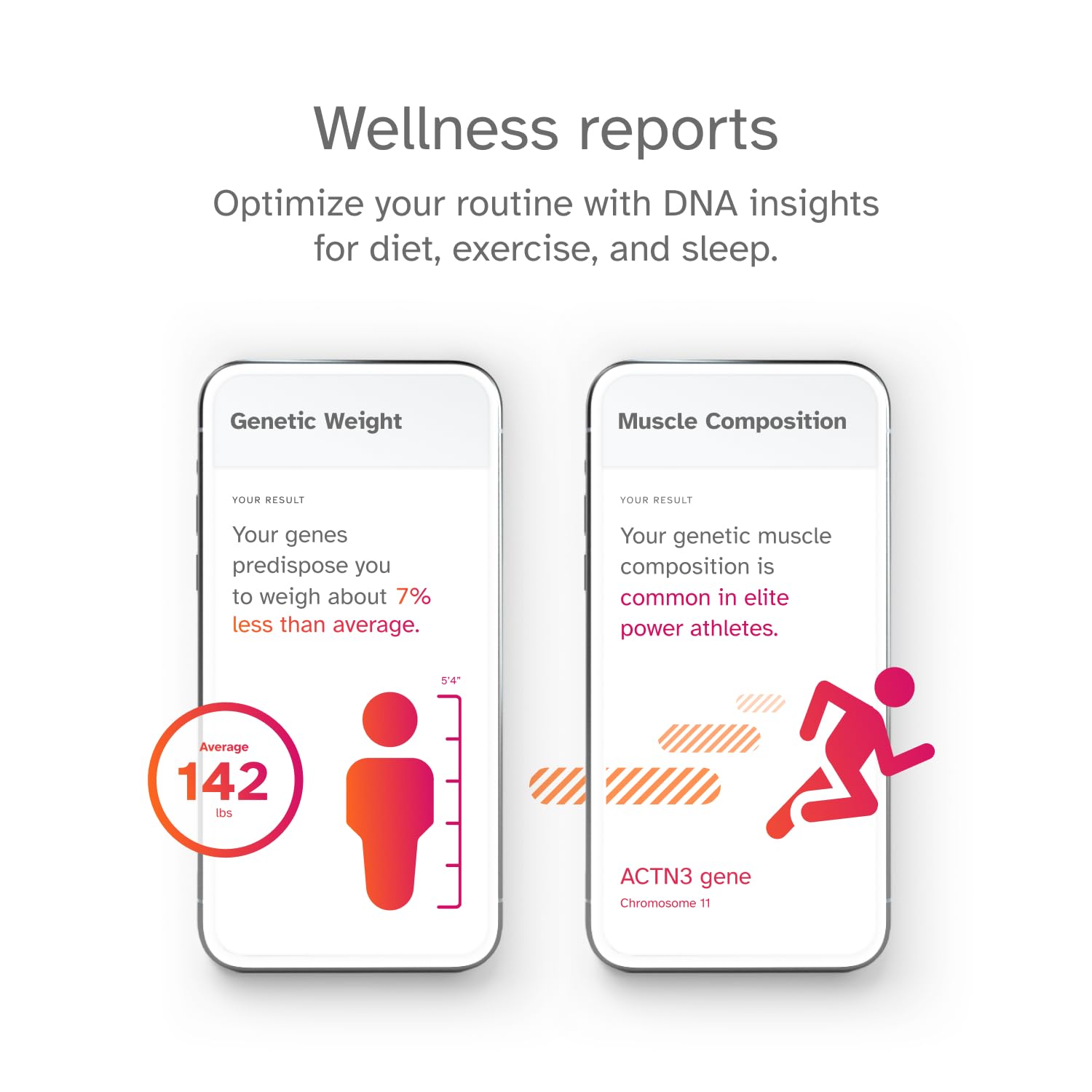 23andMe health predispositions report displayed online