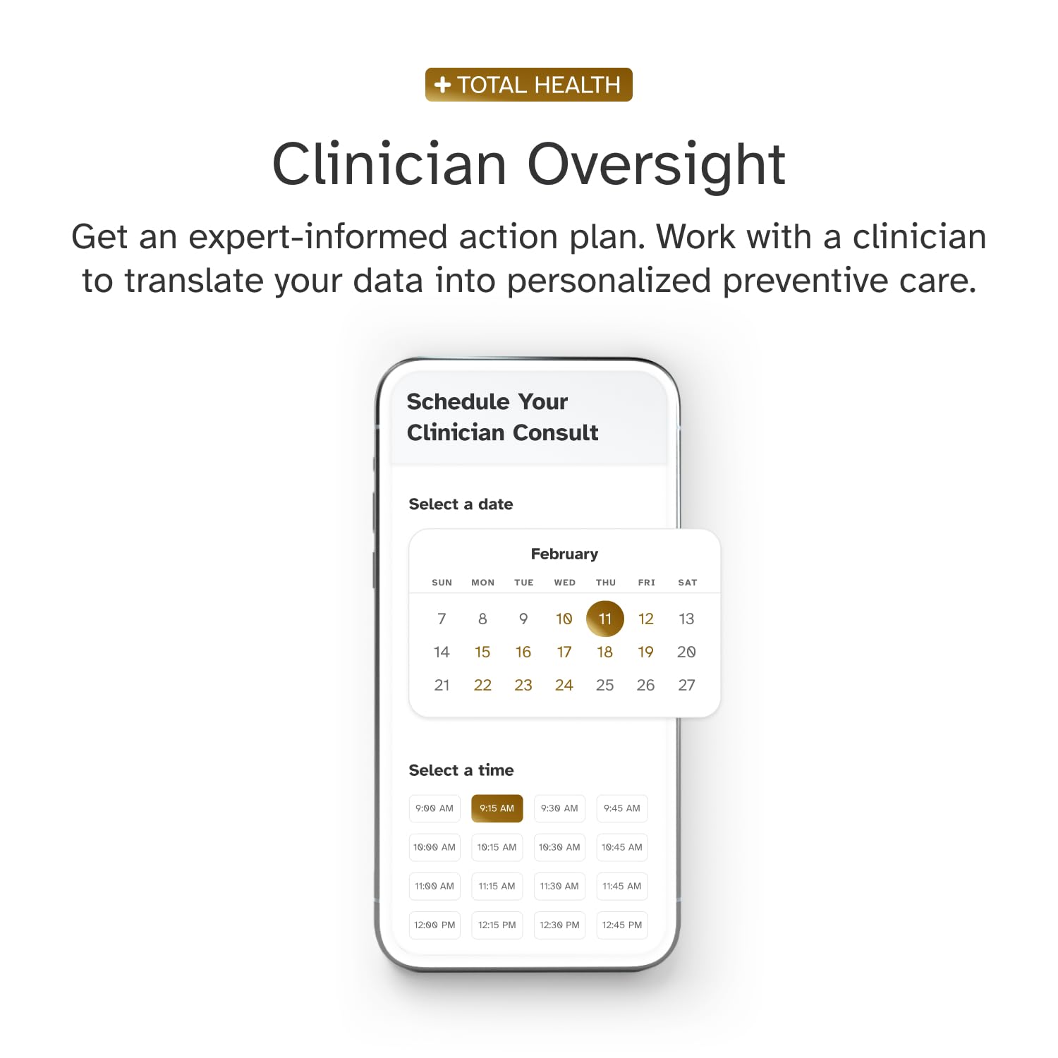 23andMe Total Health health tracks feature highlights ongoing health trend monitoring