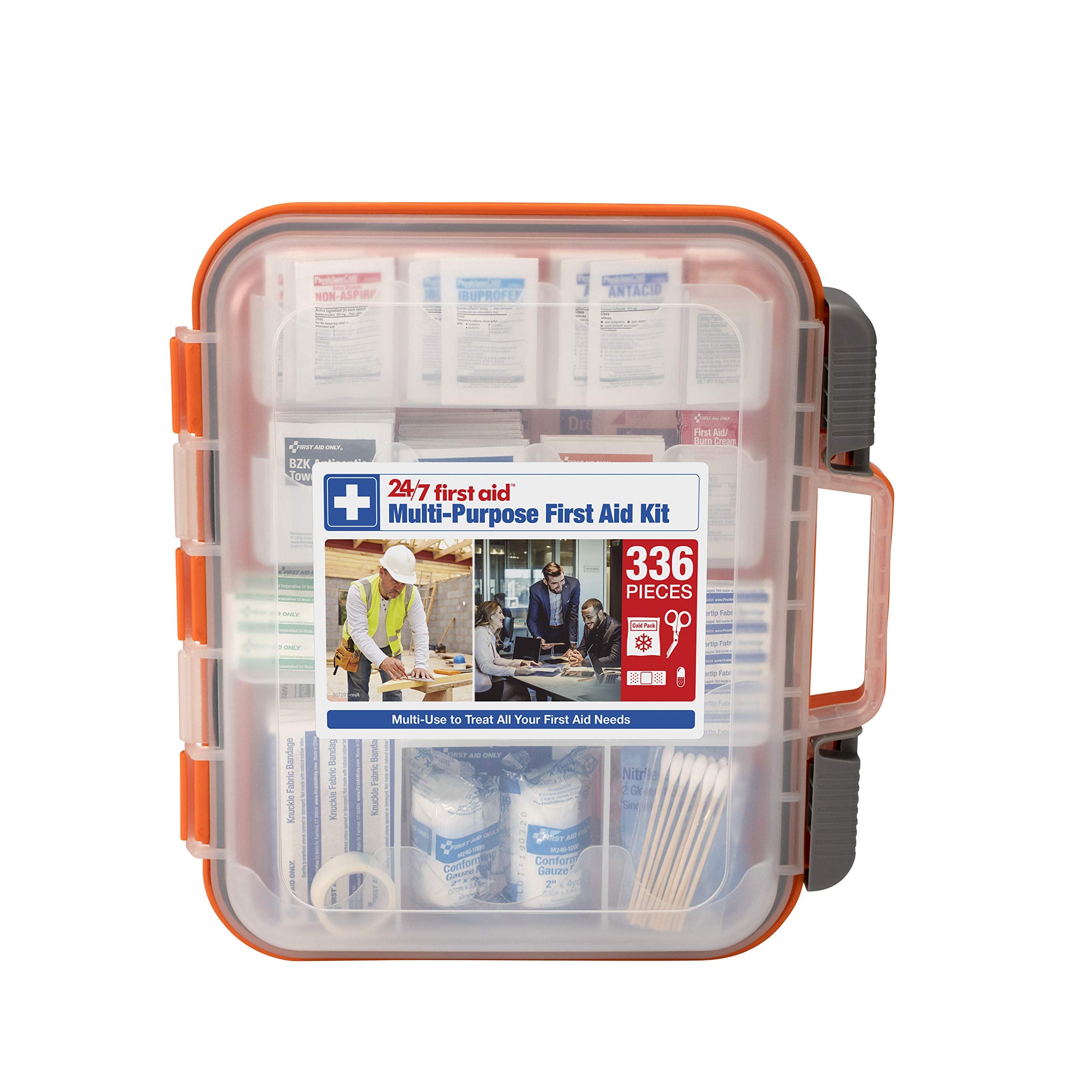24-7 First Aid kit open case shows organized interior for quick access in emergencies