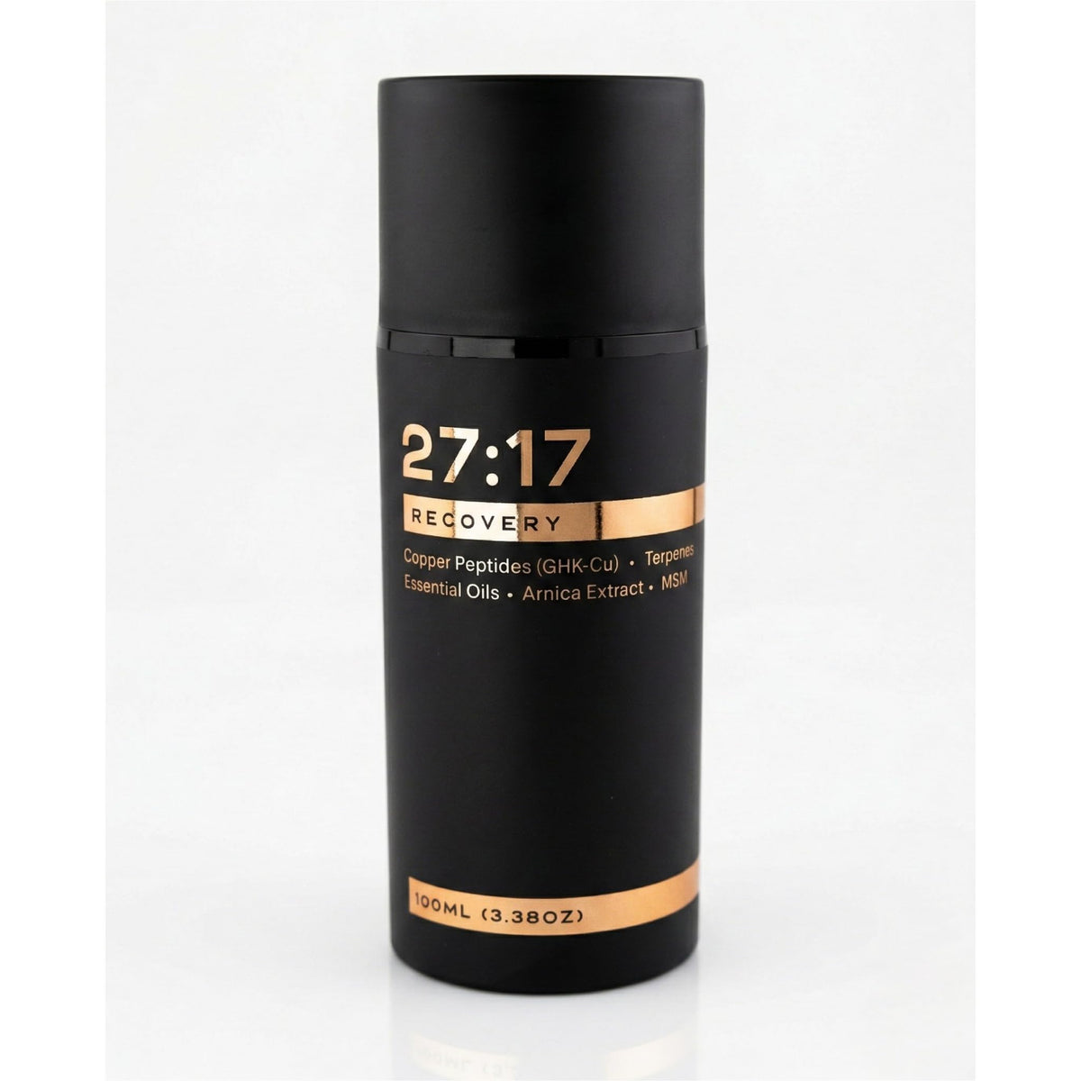 27:17 Recovery Cream bottle showing cooling menthol for post-workout relief