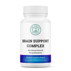 2nd Springs Brain Support Complex bottle shown for daily focus and memory support.