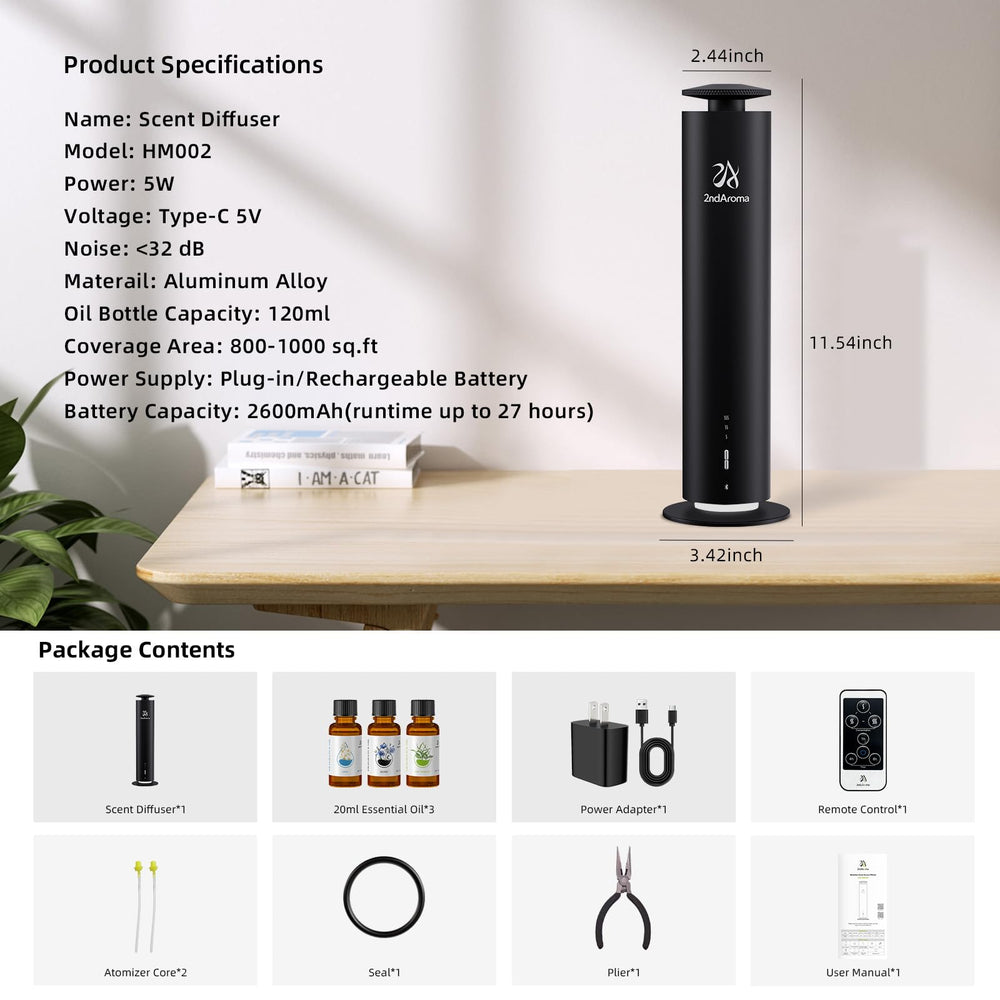 2ndAroma 120 ml oil bottle reduces the need for frequent refills