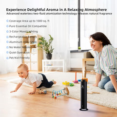 2ndAroma diffuser in living room demonstrates large-area fragrance coverage
