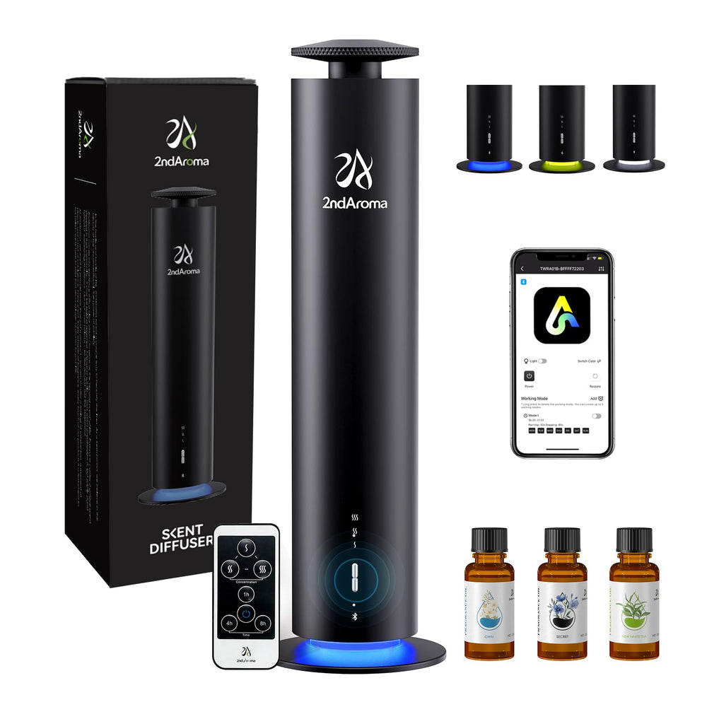 2ndAroma starter oil trio included with waterless diffuser for immediate use