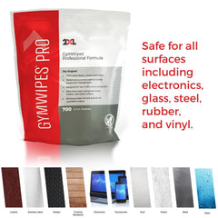 2XL GymWipes plant-based fabric provides durable, compostable cleaning material.