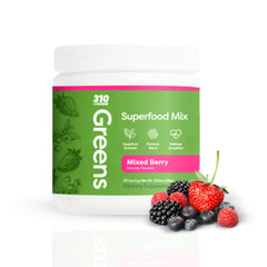 310 Nutrition Organic Greens powder front bottle for daily vitality