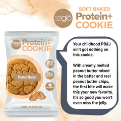 321glo Protein+ Cookies on the go in desk or bag setting for convenience.