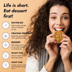 321glo Protein+ Cookies peanut butter flavor cookie showing rich aroma.