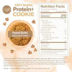 321glo Protein+ Cookies soft texture close-up shows chewy, bakery-like bite.