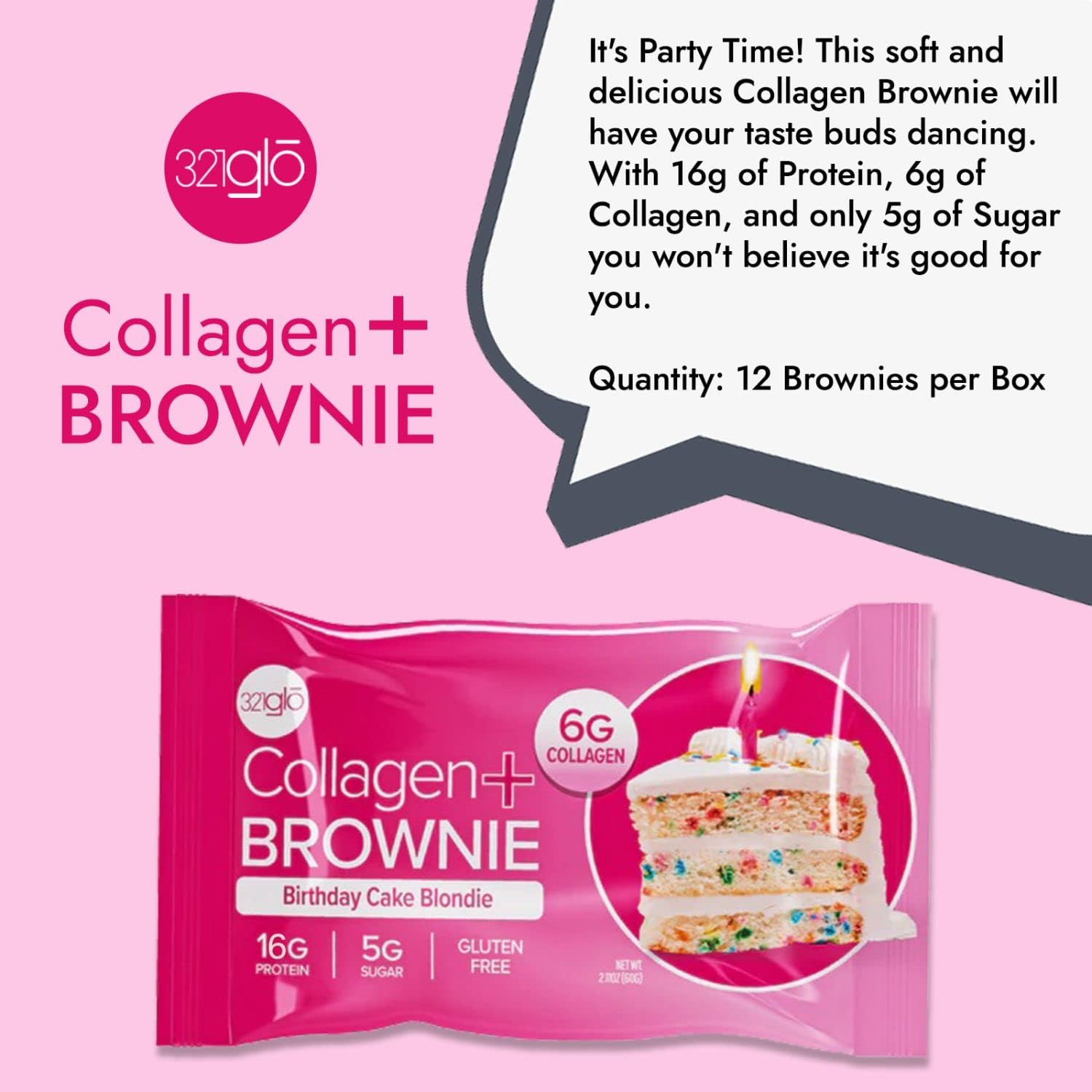 321glo soft-baked brownie with clean ingredients for a satisfying snack.