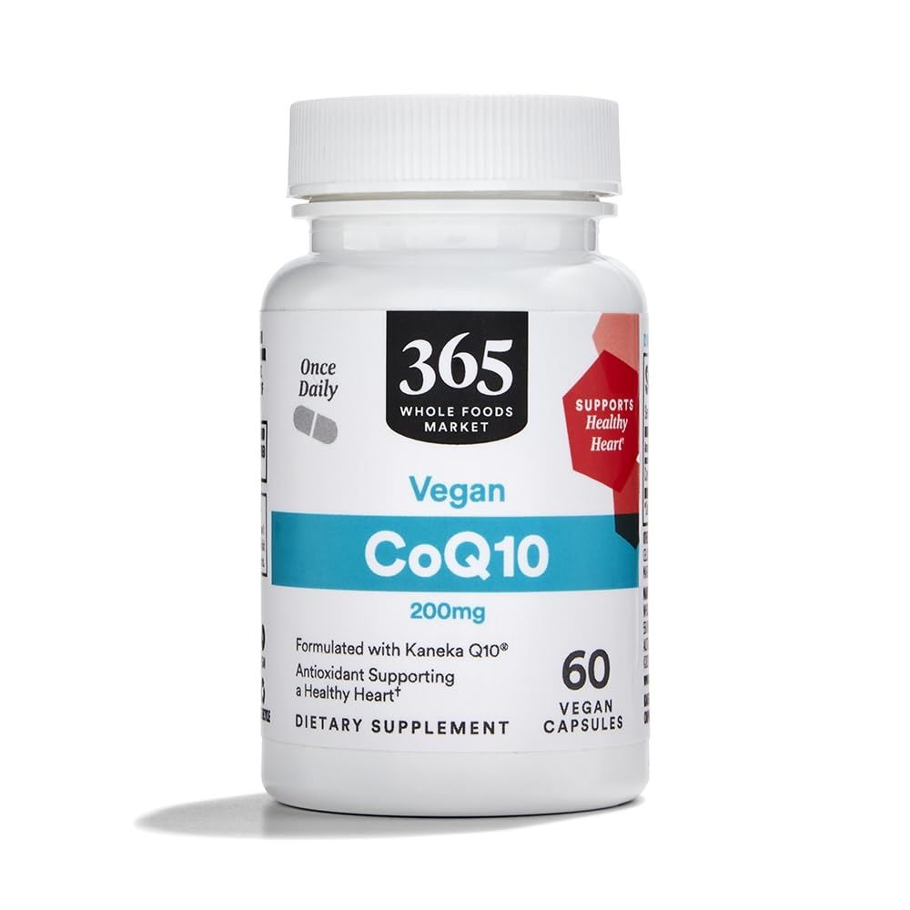 365 by Whole Foods Market CoQ10 200mg bottle on shelf for daily use