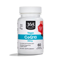 365 by Whole Foods Market CoQ10 200mg bottle on shelf for daily use
