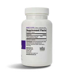 365 by Whole Foods Market Trans-Resveratrol 250mg bottle cap for easy daily use.