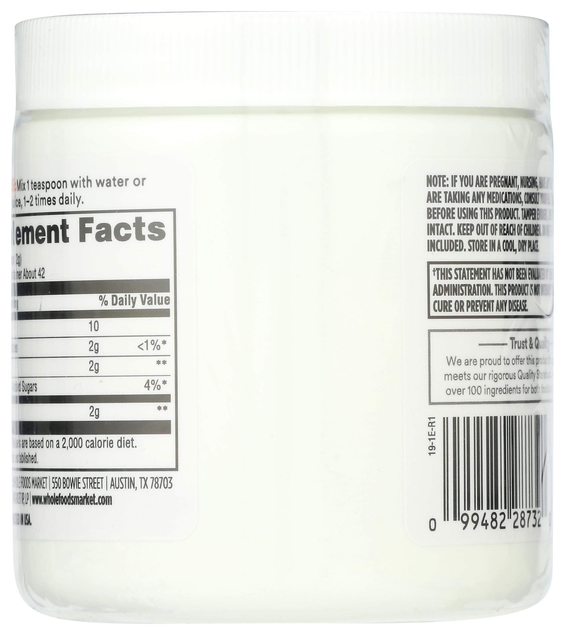 365 D-Mannose powder bottle closeup showing label and clean ingredients
