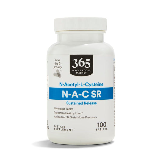 365 NAC Sustained Release bottle supports daily liver function and wellness.